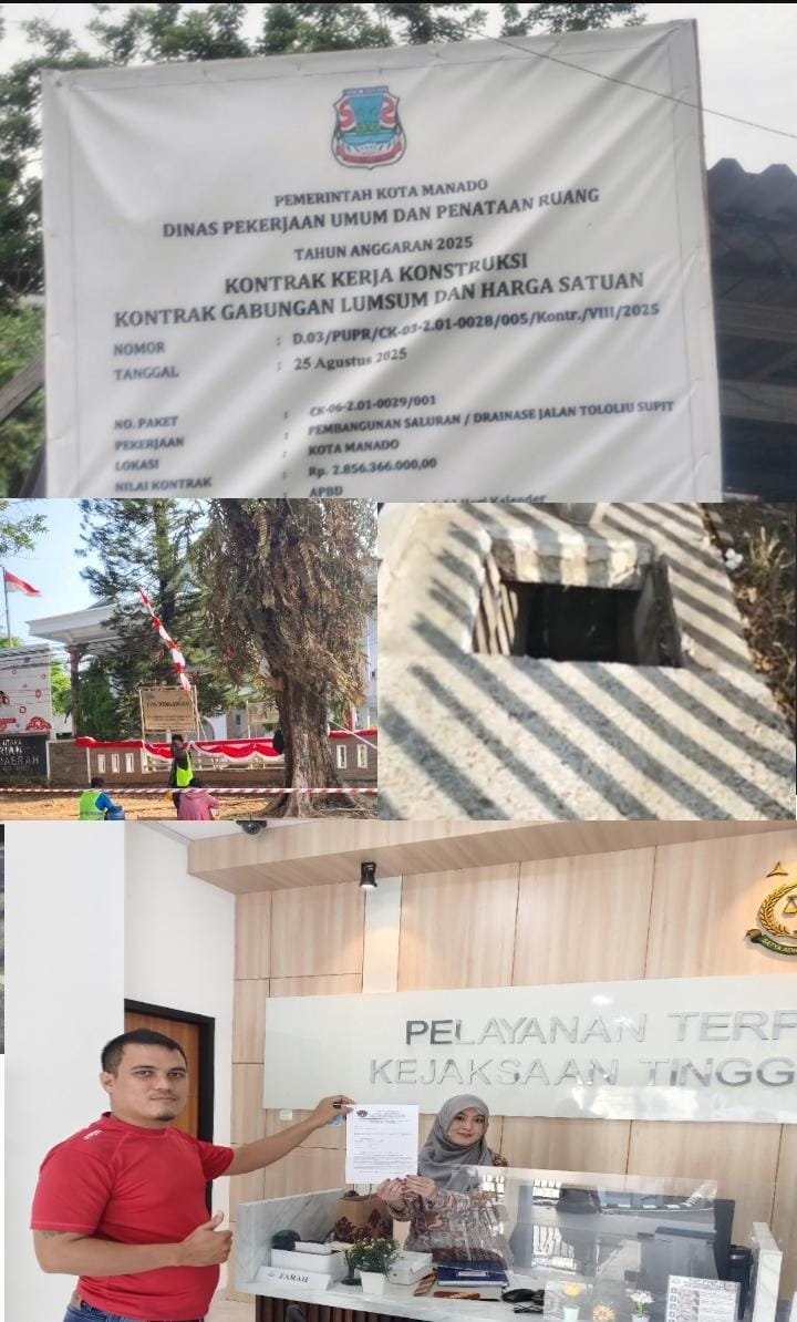 PROYEK DRAINASE RP2,8 MILIAR DIDUGA BERMASALAH, KEMBALI DIANGGARKAN 2026 — GTI DESAK POLDA SULUT & KEJATI PERIKSA KADIS PU MANADO